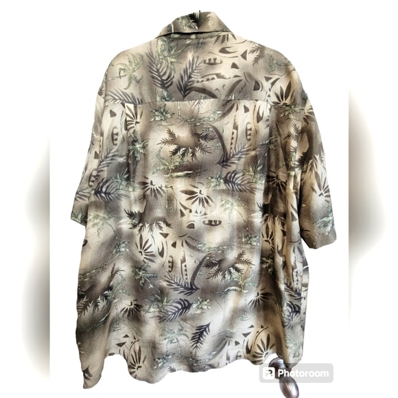 XLT 100% Silk Tropical Hawaiian Short Sleeve Button Down Dress Shirt Vacation - Picture 2 of 8
